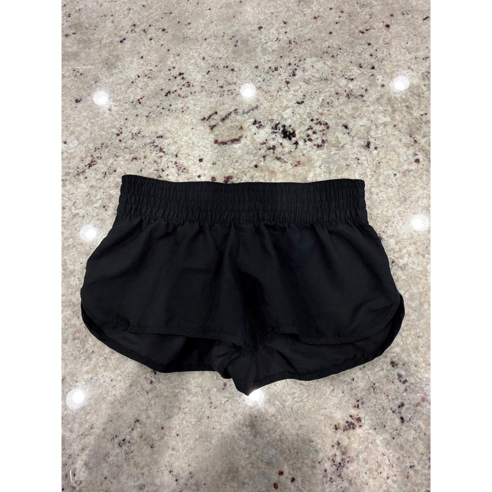 Black Flowy Lounge Shorts Elastic Waist Approx S/M